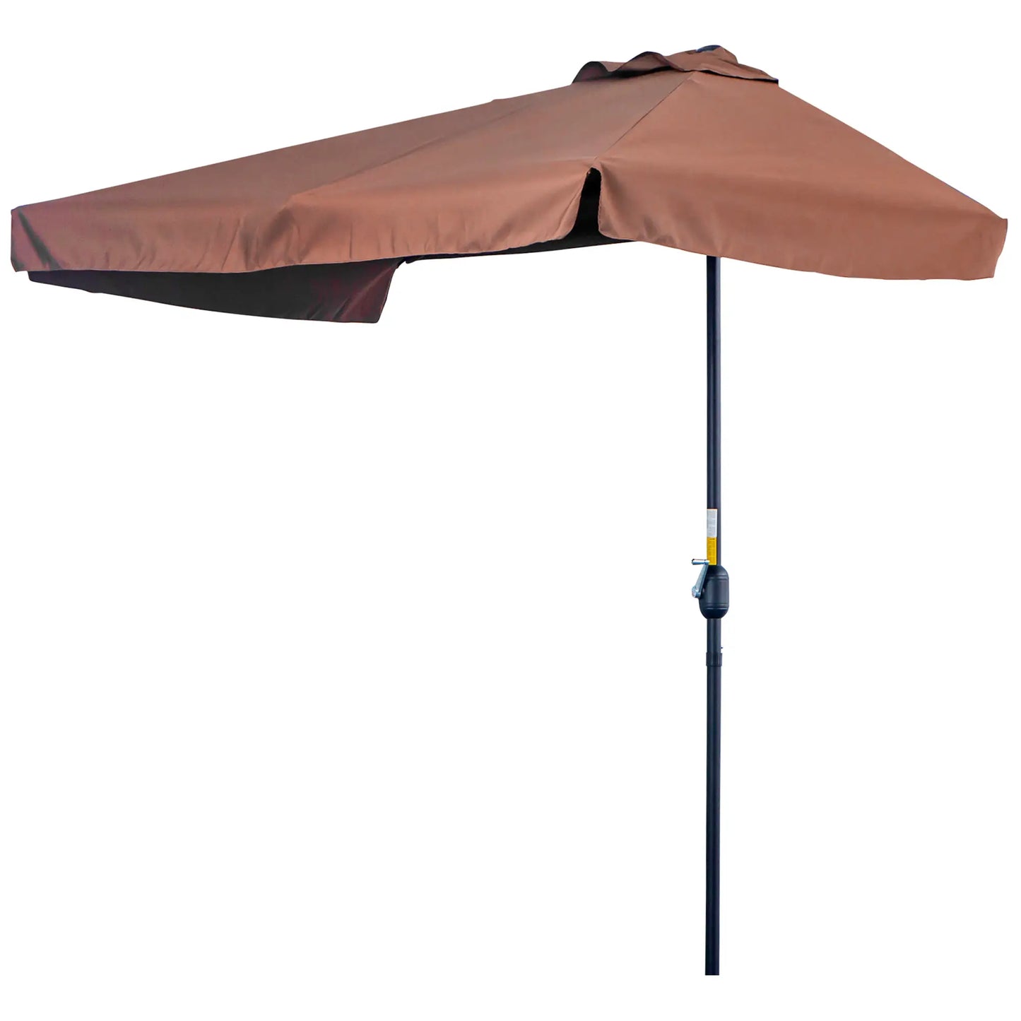 7.5ft Half Umbrella, Crank Handle, Top Vent, Coffee Sun Umbrellas Coffee at Gallery Canada