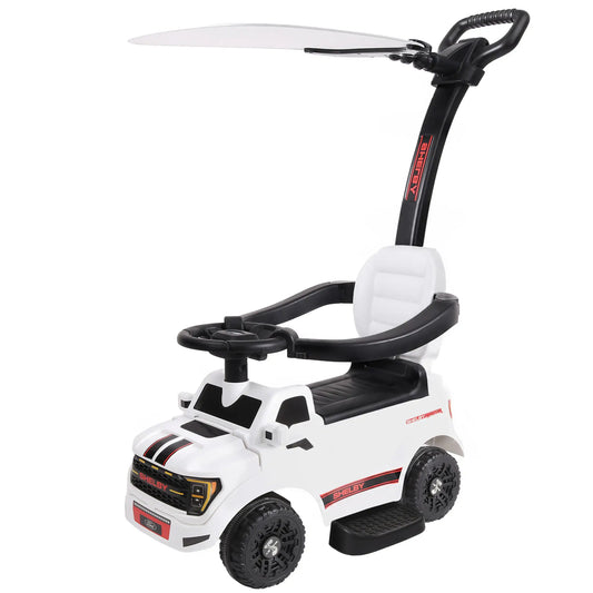 3-in-1 Push Car for 1-3, Ford Shelby Ride On, White Electric Ride-On Toys White at Gallery Canada
