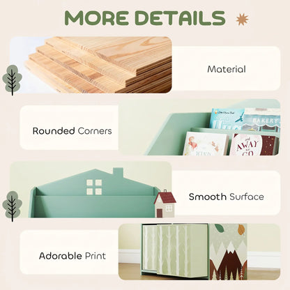 Kids Bookshelf With Storage, Toy Storage Unit, Green Baby & Kids Storage at Gallery Canada
