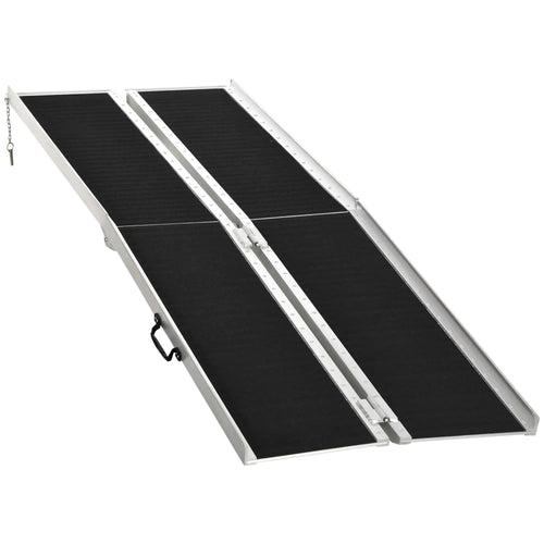 8ft Foldable Wheelchair Ramp, Non-Skid, Portable Aluminium