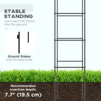 7.9FT Metal Garden Arch Trellis, Outdoor Arbor for Climbing Plants Trellises at Gallery Canada