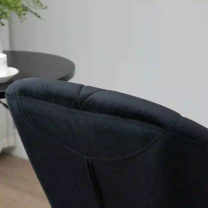 Adjustable Height Fabric Bar Stool Set of 2, Swivel Seat, Black Bar Stools at Gallery Canada