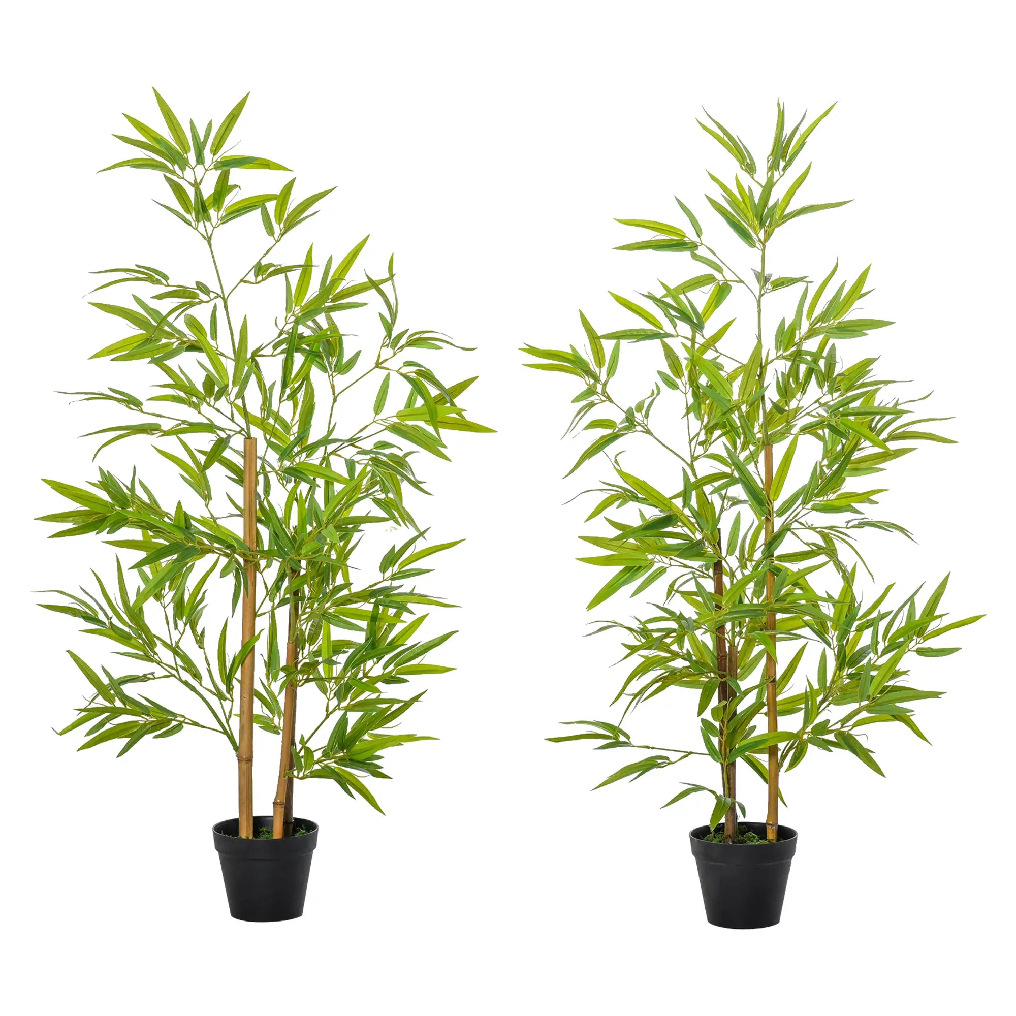Artificial Bamboo Tree, 4ft, Realistic Leaf, Natural Trunk, Decorative Plant Artificial Trees Green at Gallery Canada