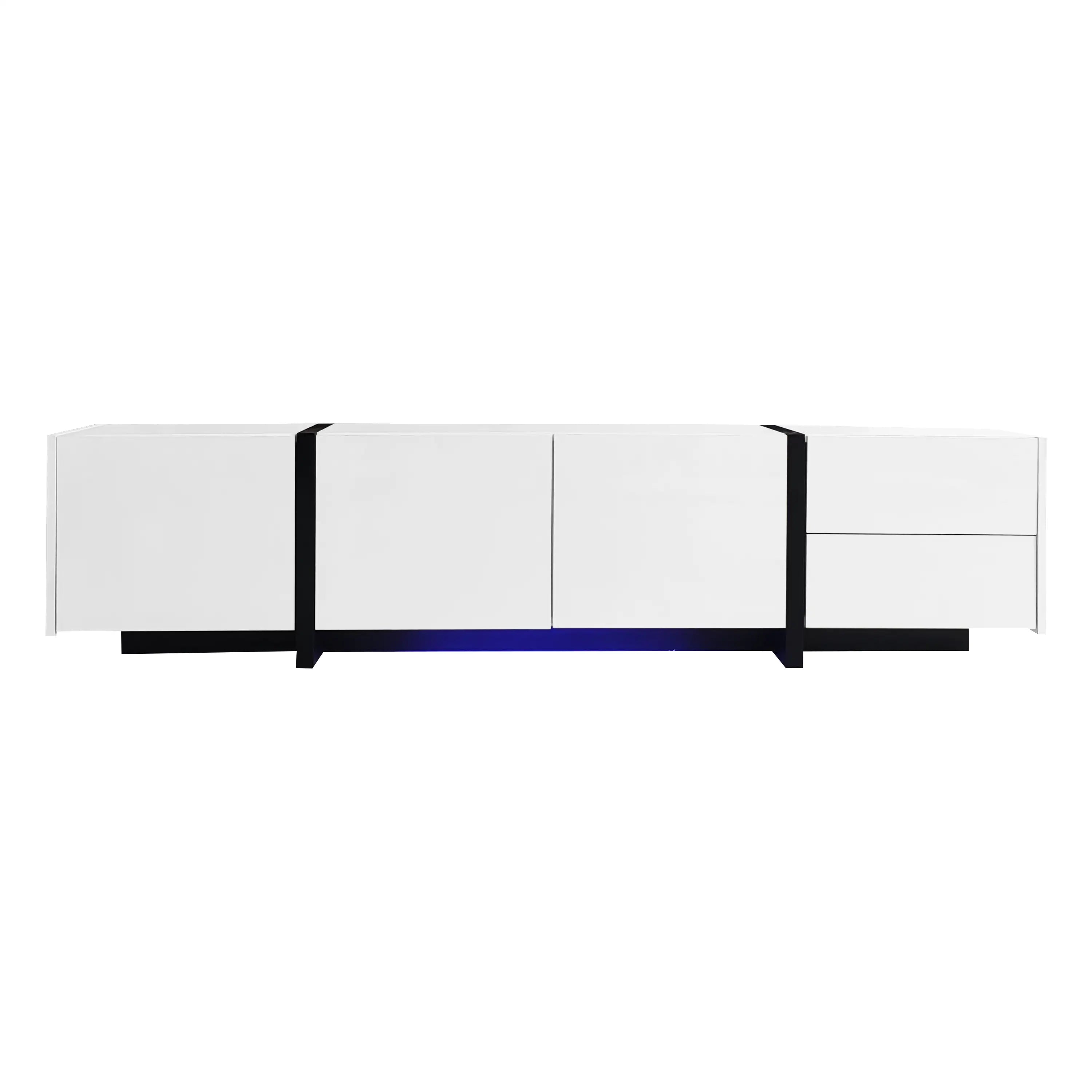 TV Cabinet, High Gloss Finish, Ample Storage, 67