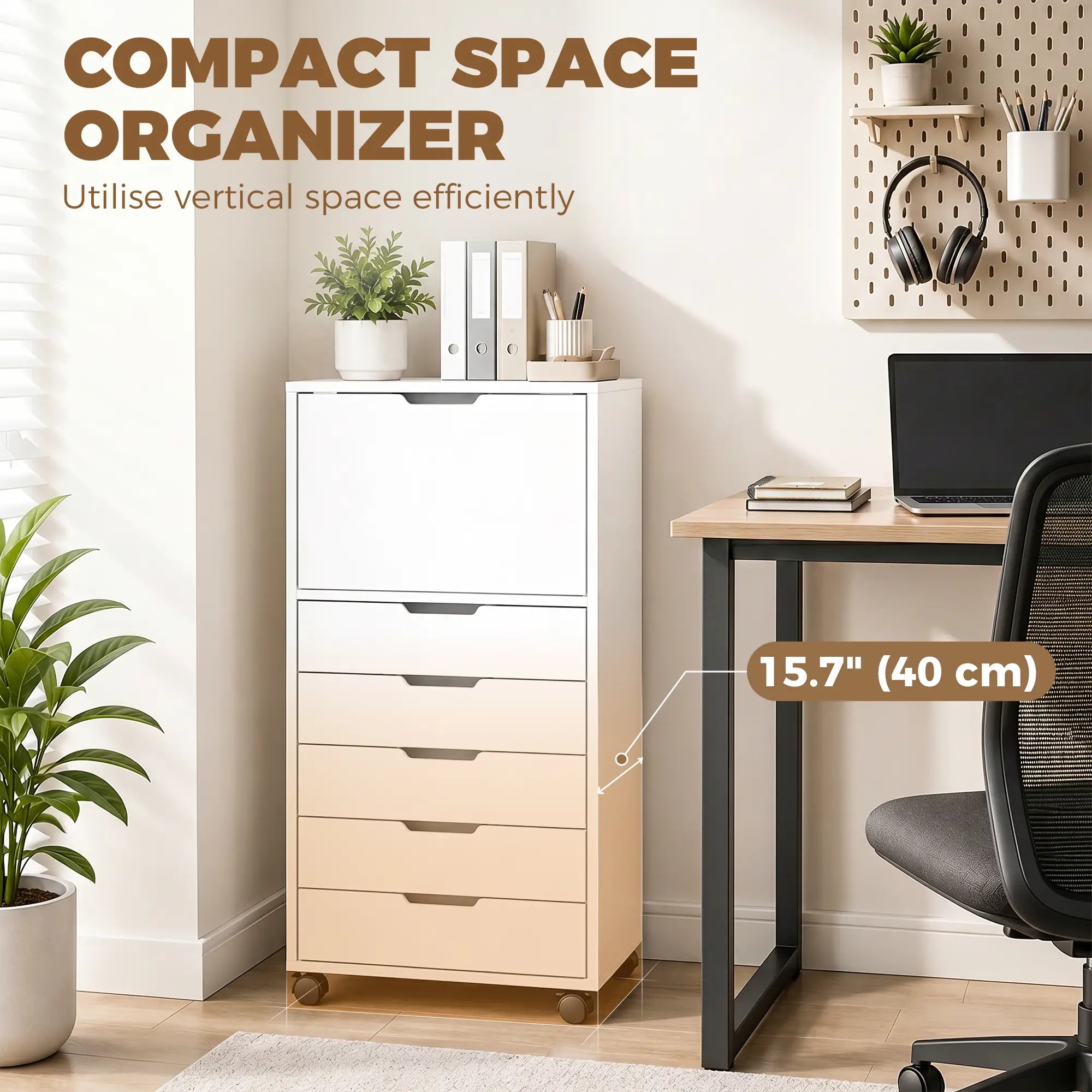 Mobile File Cabinet, 5 Drawers, White Office Cabinets & Cupboards at Gallery Canada