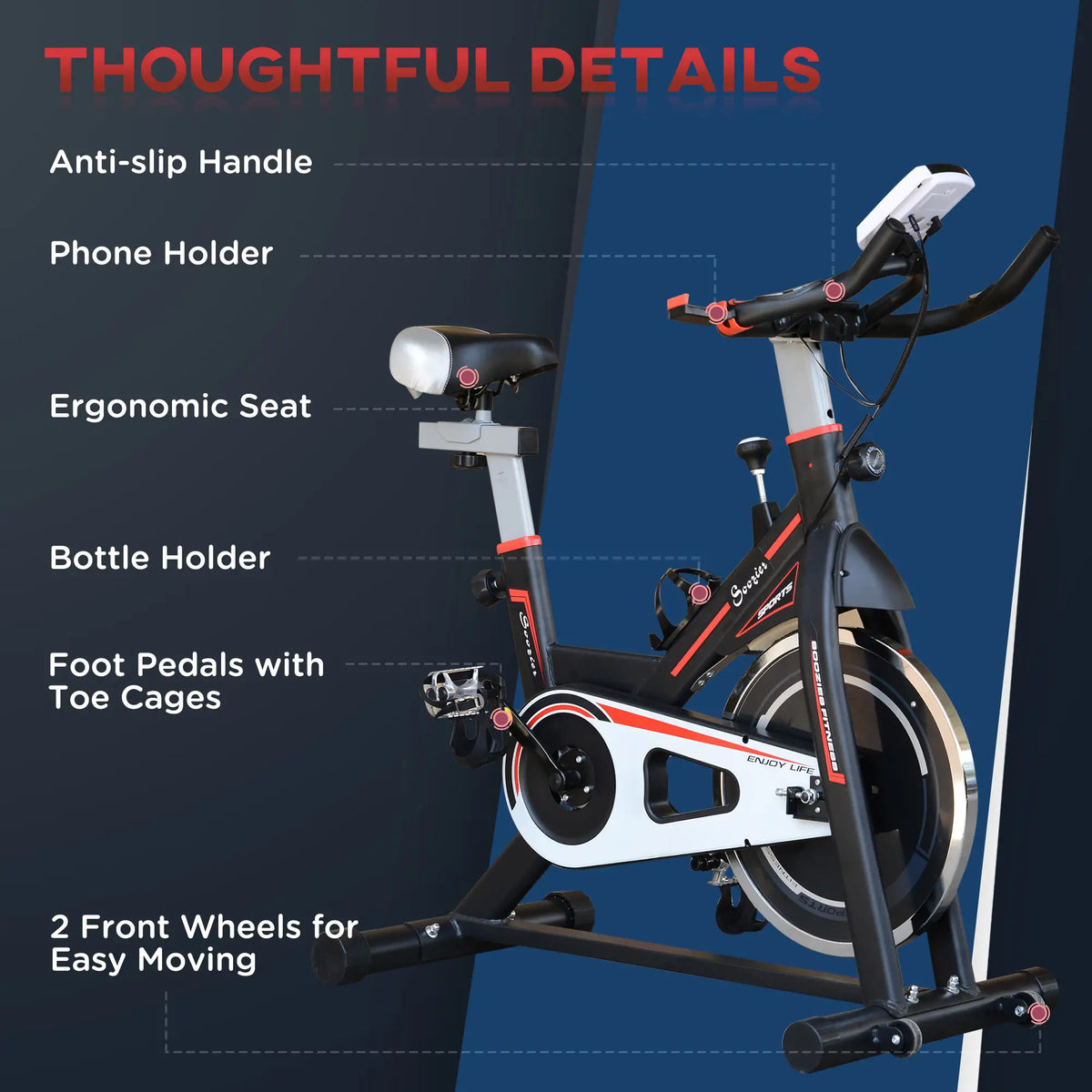 Upright Stationary Exercise Bike, Adjustable Resistance, LCD Monitor, Black Exercise & Stationary Bikes at Gallery Canada
