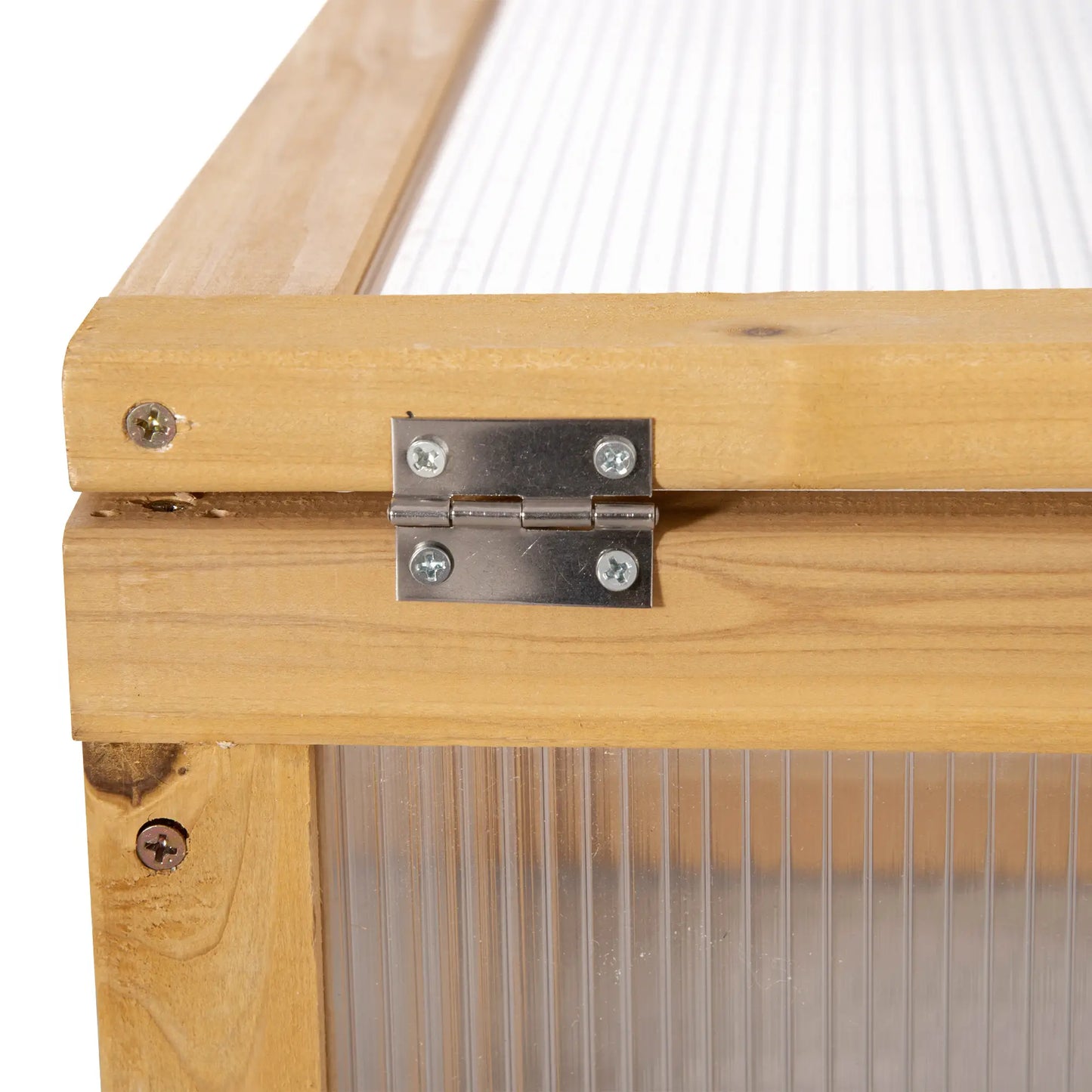 Portable Wooden Cold Frame Greenhouse, Openable Top, 35.5"x23.5"x15.75", Light Brown Cold Frame Greenhouses at Gallery Canada