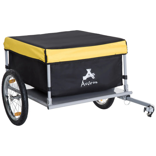 Bicycle Cargo Trailer, Utility Cart, Garden Carrier, Yellow Bike Cargo Trailers Yellow, Black at Gallery Canada