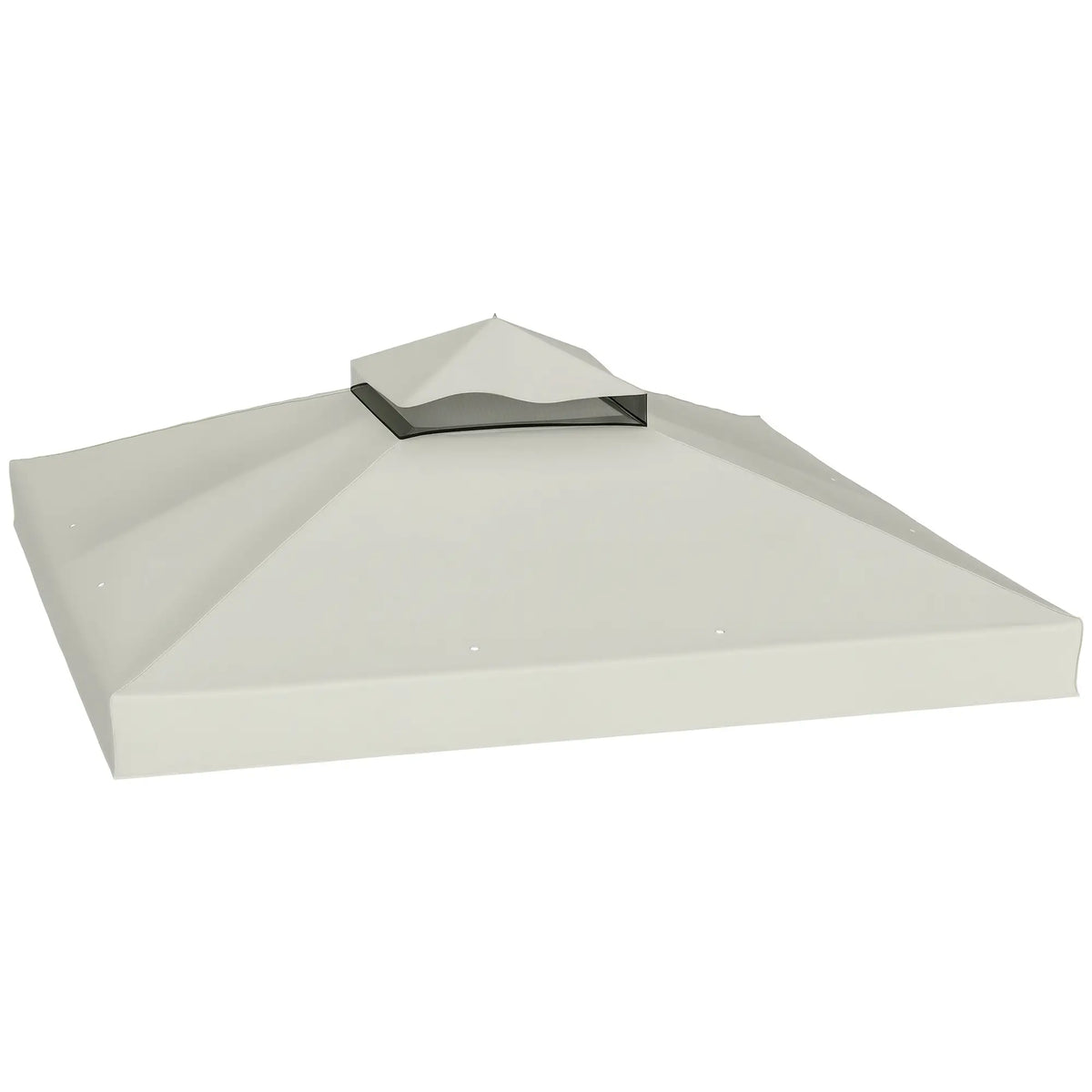 10' x 10' Gazebo Replacement Cover, UPF30+, 2-Tier Roof, Light Grey Gazebo Canopy Replacement at Gallery Canada