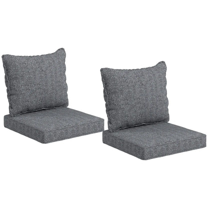 4-Piece Seat Cushion Pillows, Patio Chair Cushions with Back, Grey Patio Chair Cushions at Gallery Canada