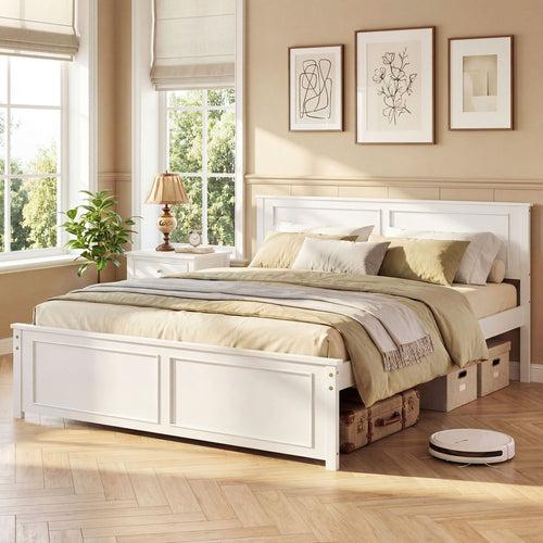 Queen Platform Bed Frame with Headboard
