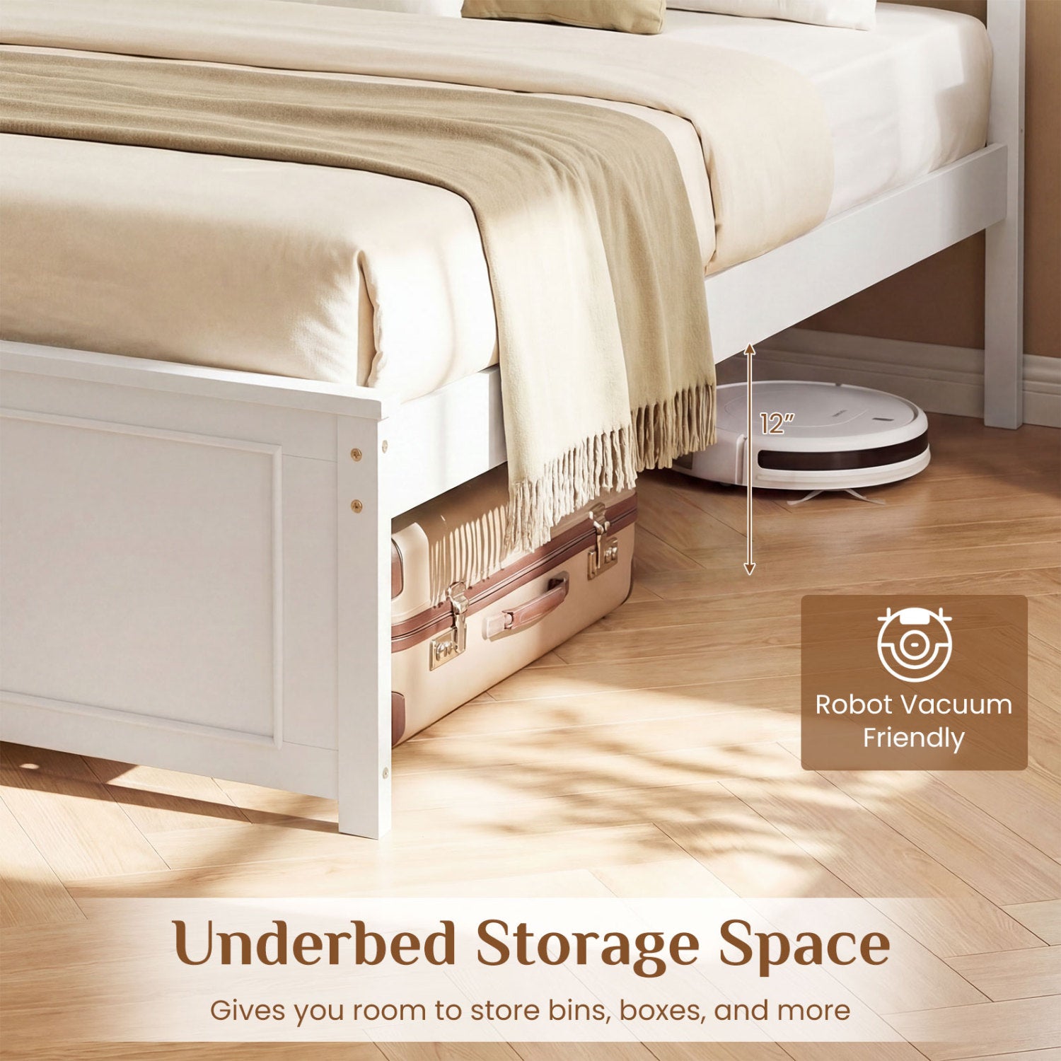 Queen Platform Bed Frame with Headboard Simple Bed Frame at Gallery Canada