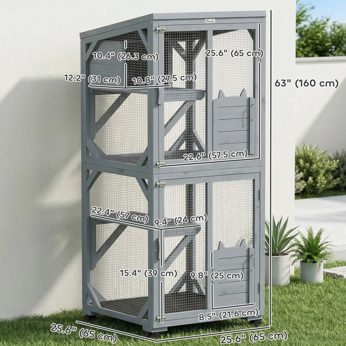 Movable Catio With Resting Box, 3 Jumping Platforms, Waterproof Roof Outdoor Cat Enclosures at Gallery Canada