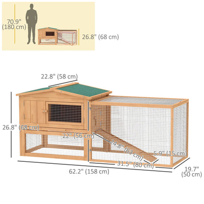 Wooden Rabbit Hutch, Bunny House Chicken Coop with Run Rabbit Hutch at Gallery Canada