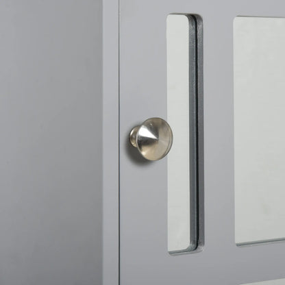 Wall Mount Bathroom Cabinet with Mirror Door, 3 Shelf Organizer, Grey Mirror Medicine Cabinets at Gallery Canada