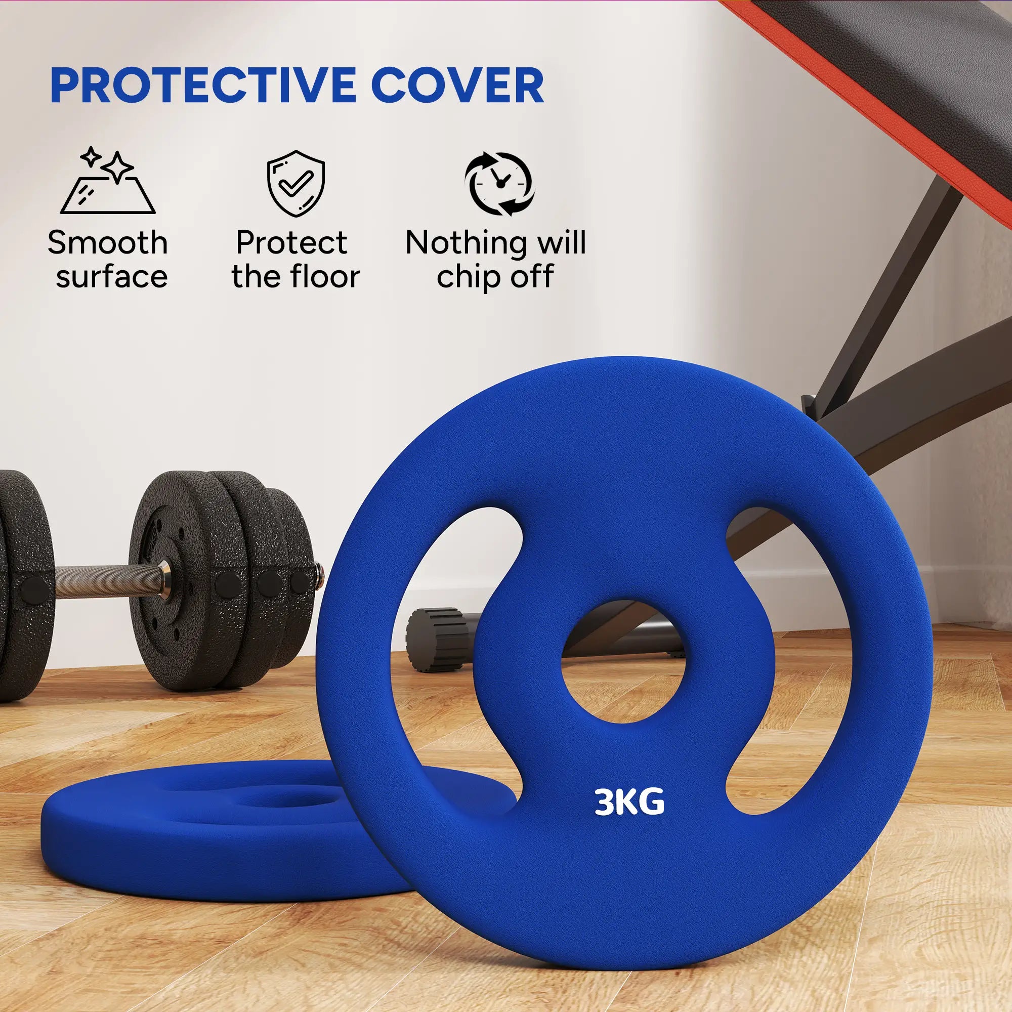 2 x 6.6lbs Weight Plates, 1