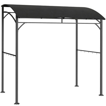 7' x 5' Black Garden Grill Canopy, BBQ Gazebo Tent With Steel Frame, Black BBQ Grill Gazebos at Gallery Canada