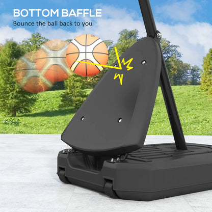 Portable Basketball Hoop, 5-10ft, 44" Shatterproof Backboard, Wheels Basketball at Gallery Canada