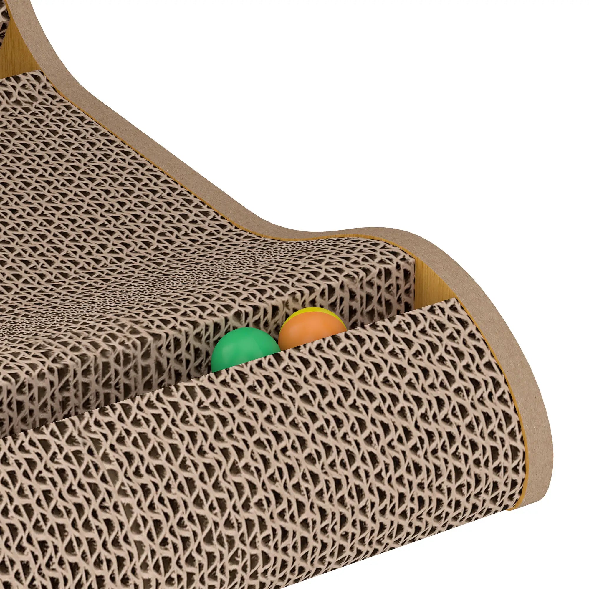 2PCS L-Shape Cat Scratching Board With 3 Toy Balls, Catnip, Black Cat Posts at Gallery Canada
