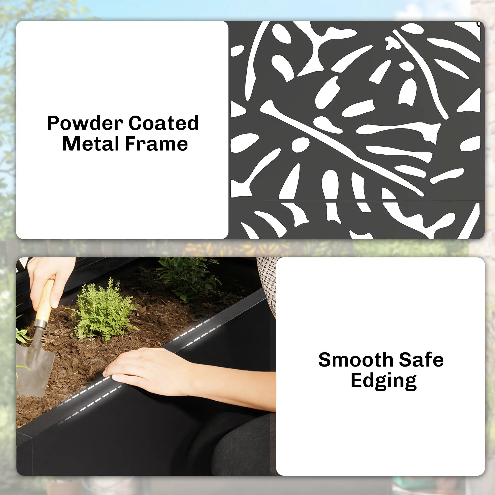 Metal Raised Garden Bed With Trellis, Freestanding Or Wall Mounted Galvanized Planter Boxes at Gallery Canada
