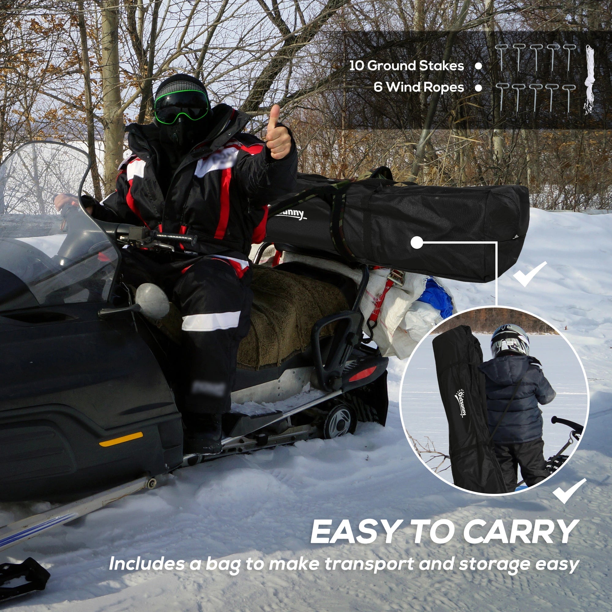 5-8 Person Pop-Up Ice Fishing Shelter, Portable Tent, Blue Ice Fishing Tents at Gallery Canada