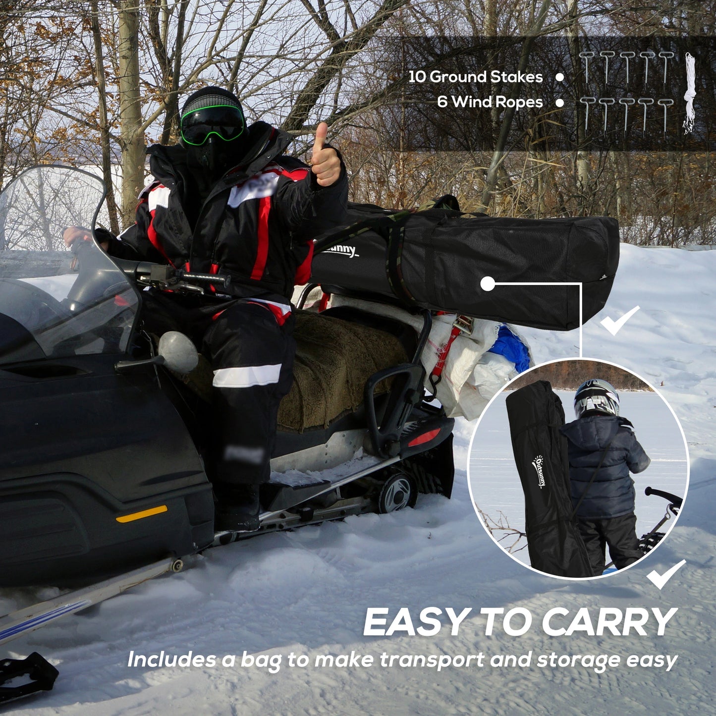 5-8 Person Pop-Up Ice Fishing Shelter, Portable Tent, Blue Ice Fishing Tents at Gallery Canada