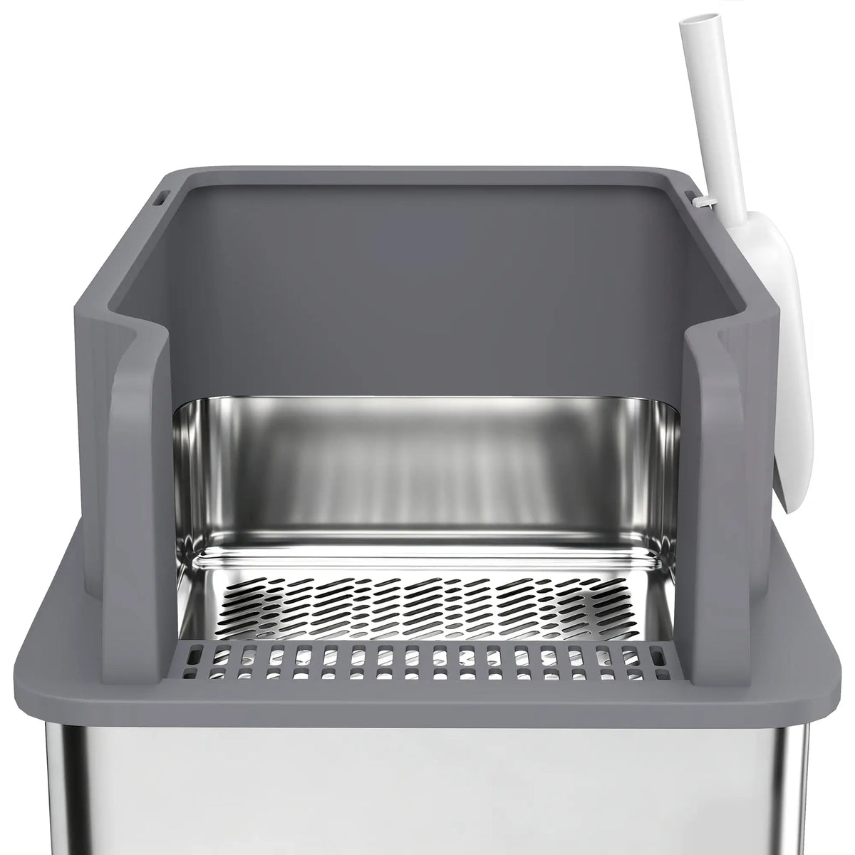 Stainless Steel Sifting Litter Box With Scoop And 10 Pads Cat Litter Box Enclosures at Gallery Canada
