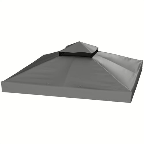 10' x 10' Gazebo Canopy Replacement Cover, UPF30+, Top Cover Only, Dark Grey