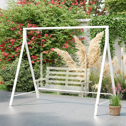 Metal Swing Stand, Hanging Chair Frame, 528 LBS, Backyard, Patio, Lawn, White Hammock Stands at Gallery Canada