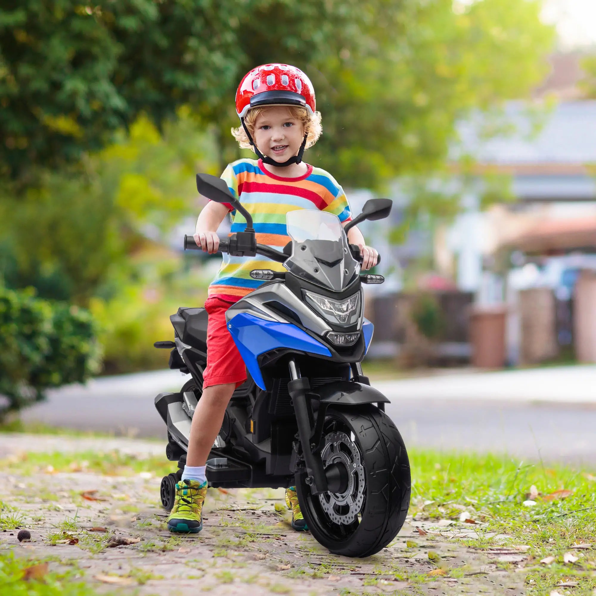 12V Ride on Motorbike for Kids, for 3-6 Years, Blue Electric Motorcycles at Gallery Canada