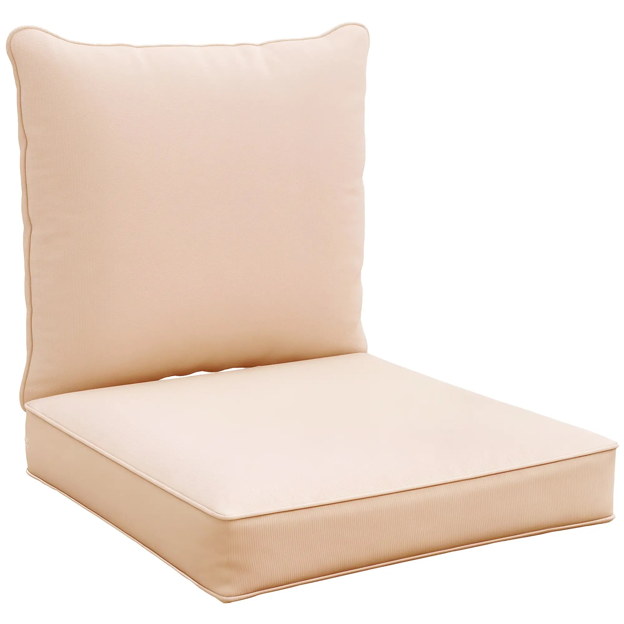 Patio Chair Cushions, Thick Deep Seat with Back, Beige Patio Chair Cushions at Gallery Canada