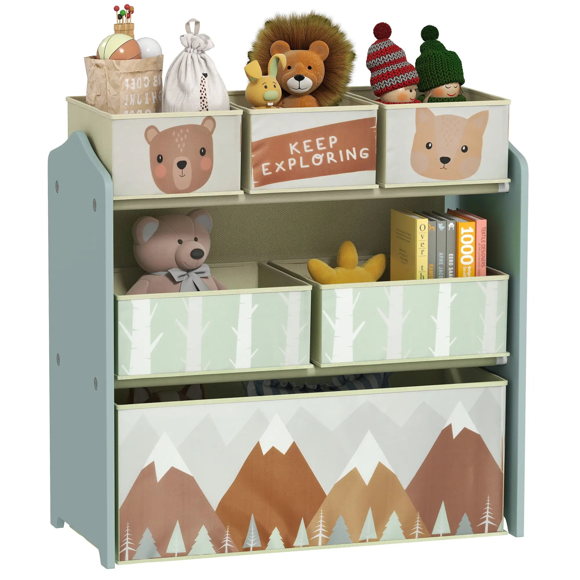 Toy Organizer With 6 Storage Bins, 25