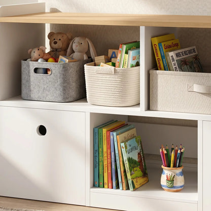 Toy Storage Organizer, 2 Drawers 3 Cubbies, White Baby & Kids Storage at Gallery Canada