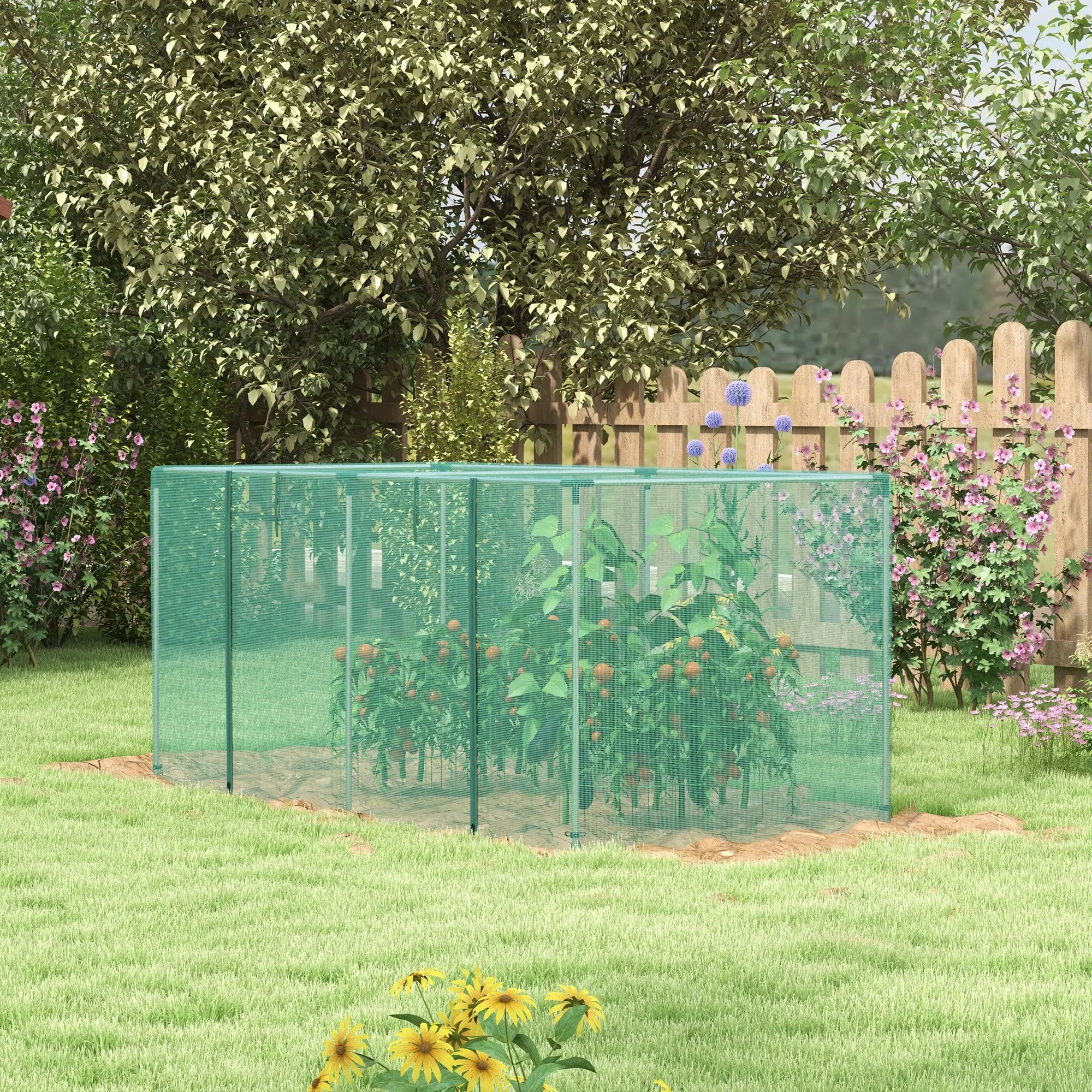 Galvanized Steel Crop Cage, Plant Protection Tent, 8' x 4', Green Walk In Greenhouses at Gallery Canada