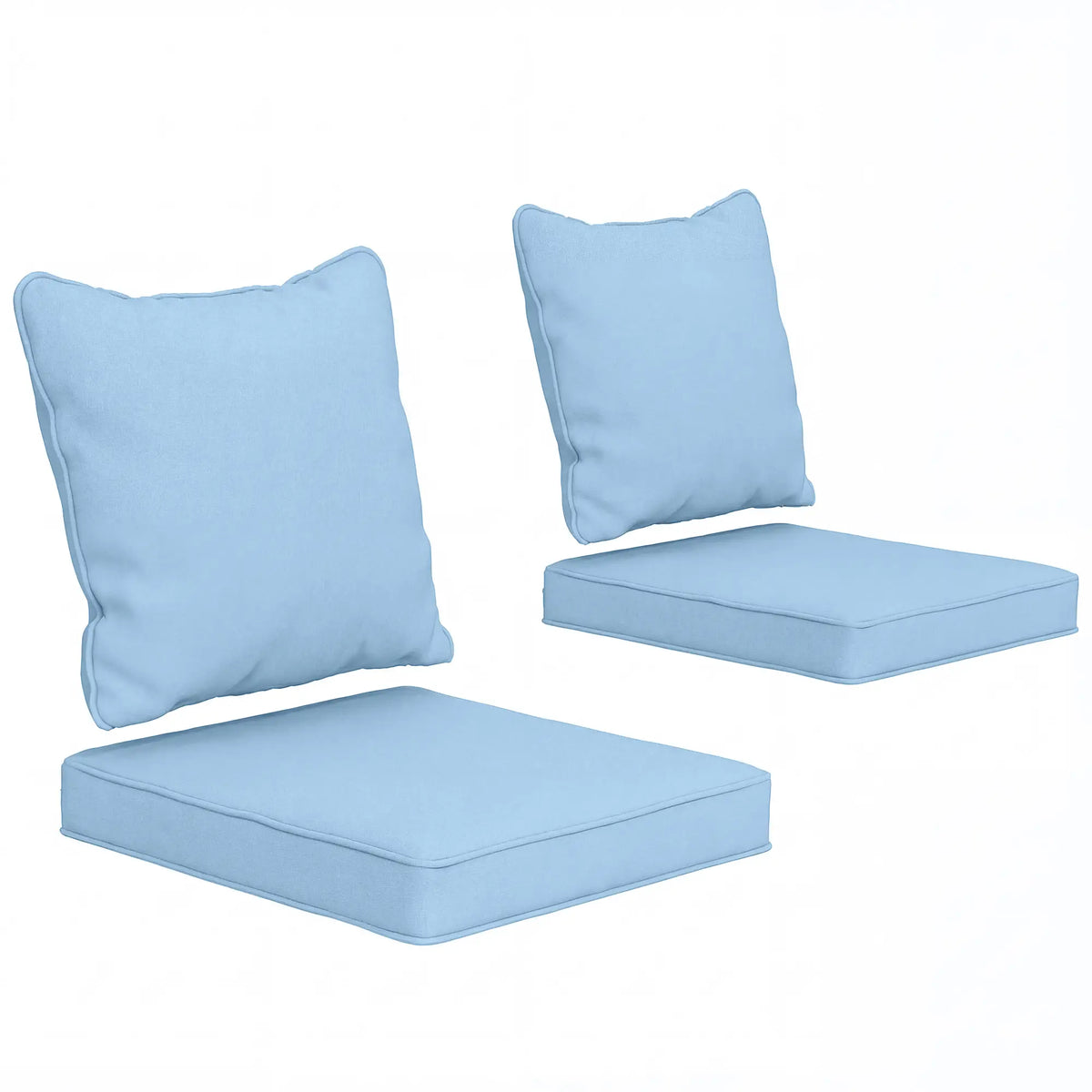 Patio Chair Cushions Set, Replacement Set of 2, Light Blue Patio Chair Cushions at Gallery Canada