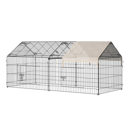 87x41x41-In Catio Rabbit Guinea Pig Cage, Small Animal Enclosure, Beige Houses & Habitats Black frame, Beige cover at Gallery Canada