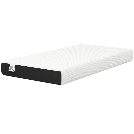 Twin 8 Inch Memory Foam Mattress, Medium Firm, CertiPUR-US Mattresses White, Grey at Gallery Canada