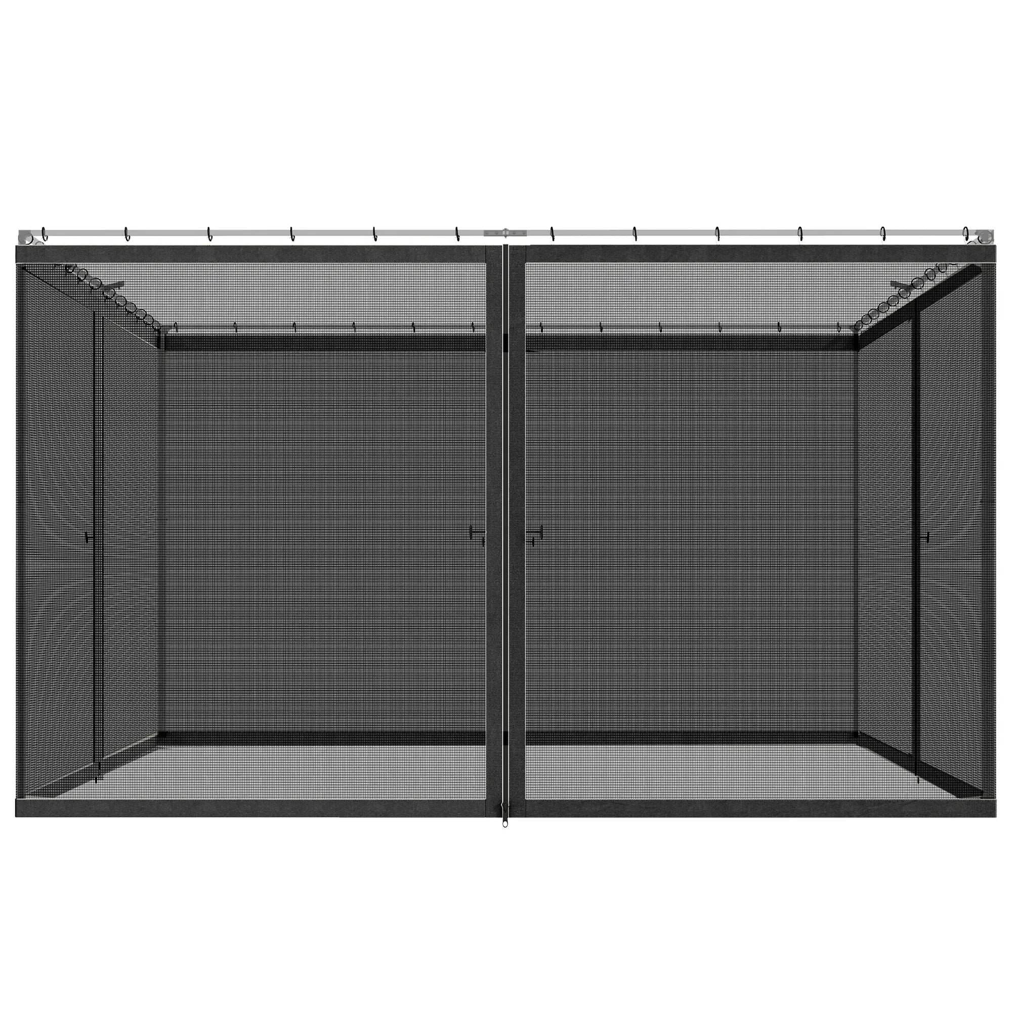 Mosquito Netting For Gazebo, 10' x 12', Black Gazebo Sidewalls at Gallery Canada