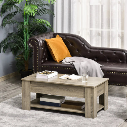 Lift Top Coffee Table, Hidden Storage, Open Shelf, Living Room, Grey Coffee Tables at Gallery Canada