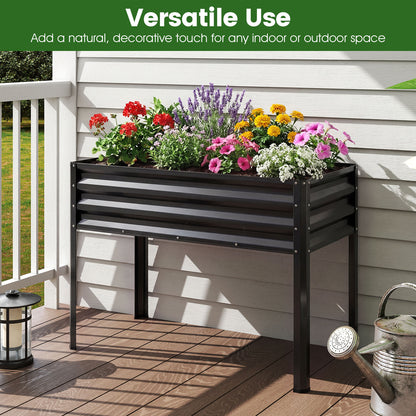 Large Elevated Metal Planter Box With Legs, Black Raised Garden Beds at Gallery Canada