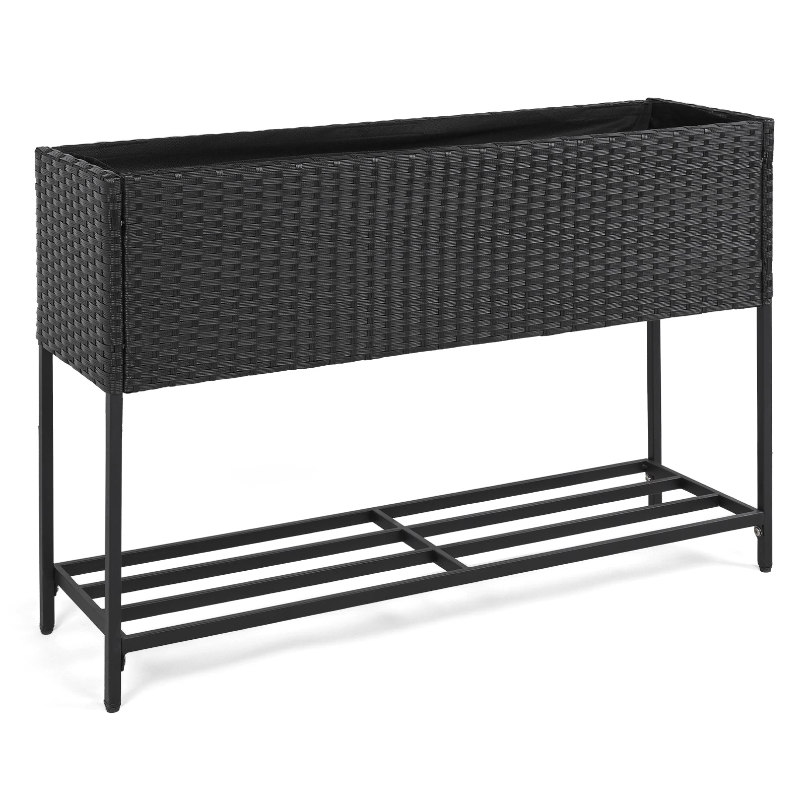 Raised Wicker Garden Bed With Storage Shelf, Removable Liner Raised Garden Beds Options at Gallery Canada