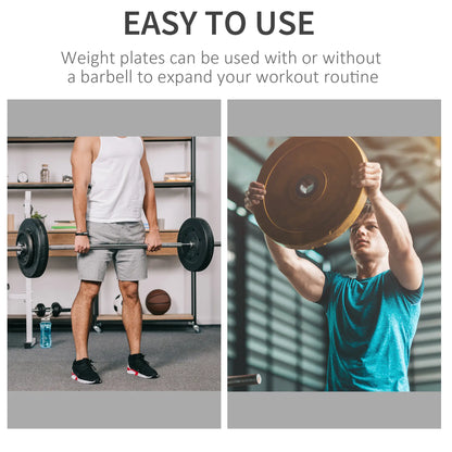 6 PCS Weight Plates, Grip Plate Set, Strength Training, 77 Lbs Dumbbells & Barbells at Gallery Canada