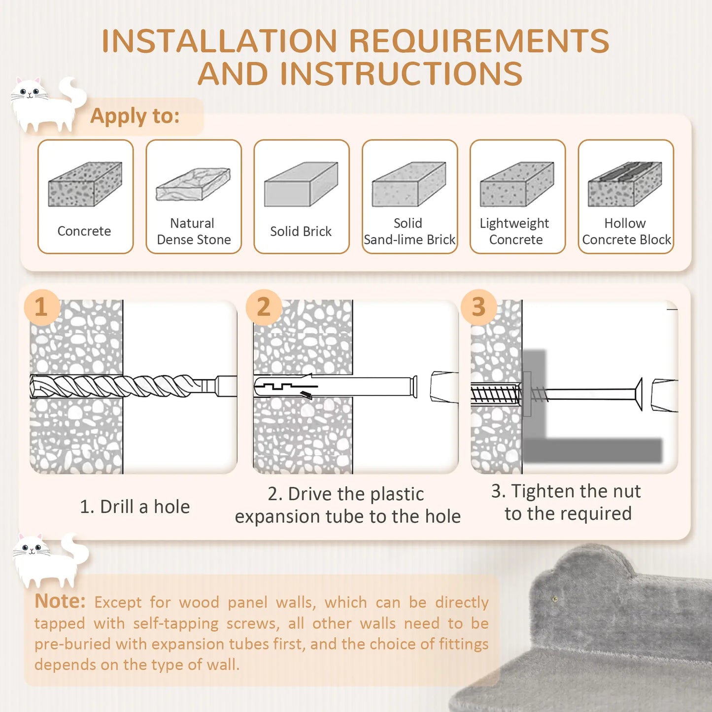4 Pcs 9.3" H Cat Wall Shelves, Pet Climbing Shelf Set, Grey Cat Climbing Wall at Gallery Canada