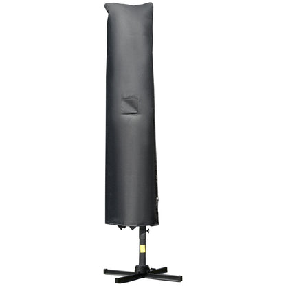 10' x 10' Cantilever Patio Umbrella, Double Top, 360° Rotation, 5 Tilt Angles, Charcoal Grey Cantilever Umbrellas at Gallery Canada