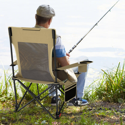 Reclining Camping Chair, Removable Footrest, Adjustable Backrest, Green Outdoor at Gallery Canada