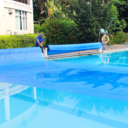 Rectangle Swimming Pool Cover 12-MIL Heat Retaining Pool Solar Blanket with Carrying Bag-32FT x 16FT, Blue Swimming Pools at Gallery Canada