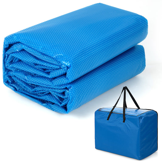 Rectangle Swimming Pool Cover 12-MIL Heat Retaining Pool Solar Blanket with Carrying Bag-32FT x 16FT, Blue Swimming Pools Blue at Gallery Canada