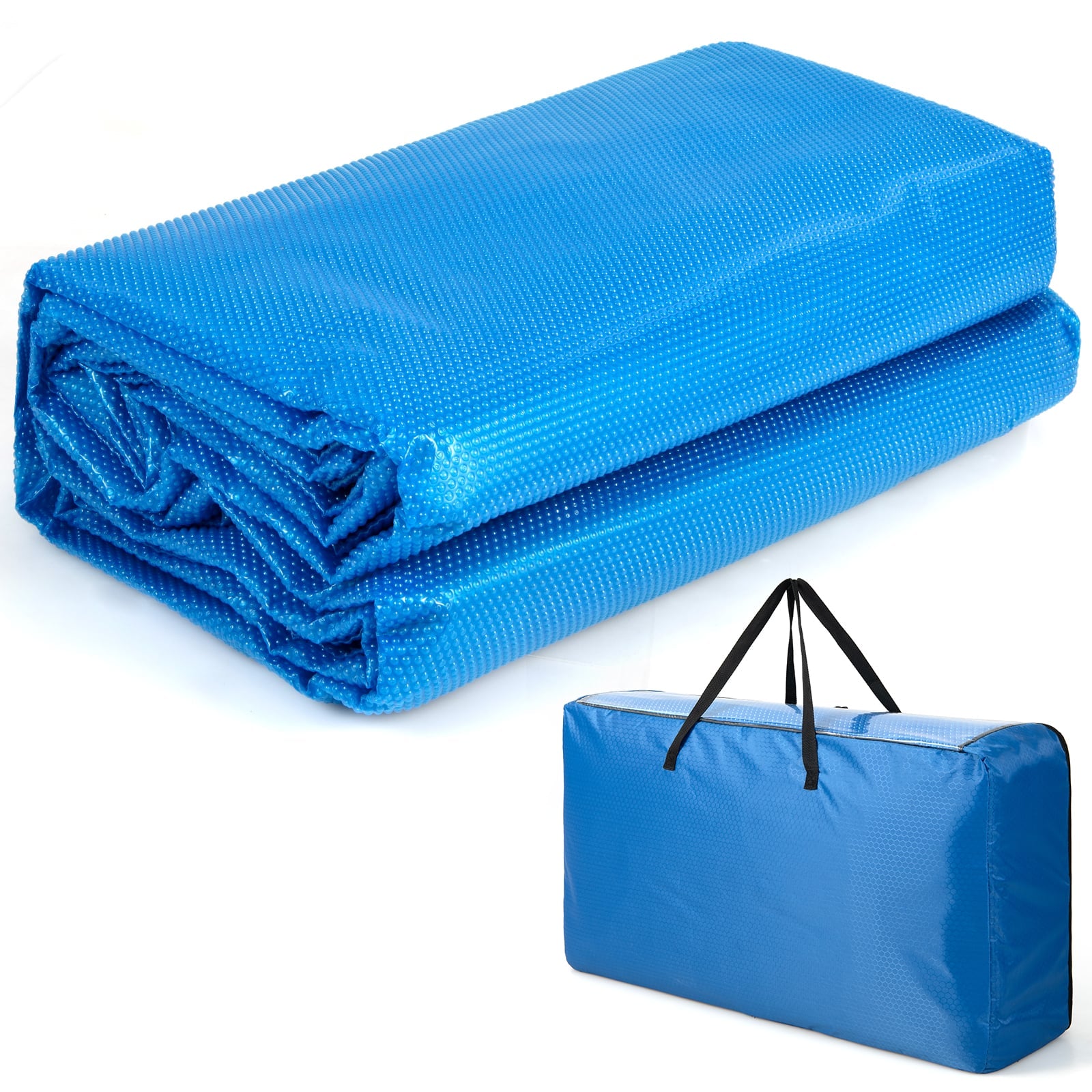 Rectangle Swimming Pool Cover 12-MIL Heat Retaining Pool Solar Blanket with Carrying Bag-40FT x 20FT, Blue Swimming Pools Blue at Gallery Canada