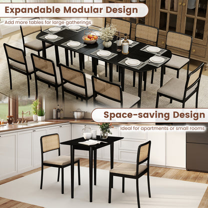 Rectangular Wooden Dining Table, 34 Inch, Farmhouse Kitchen Table, Black Dining Tables at Gallery Canada