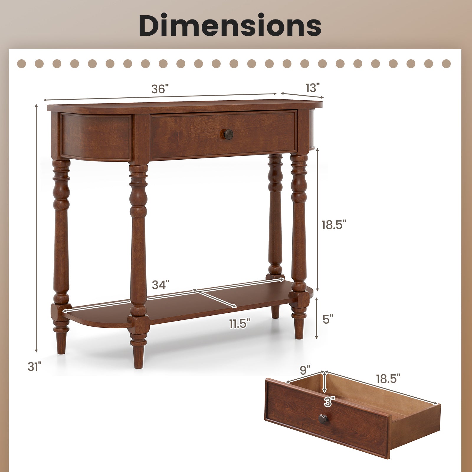 Retro Console Table, 36